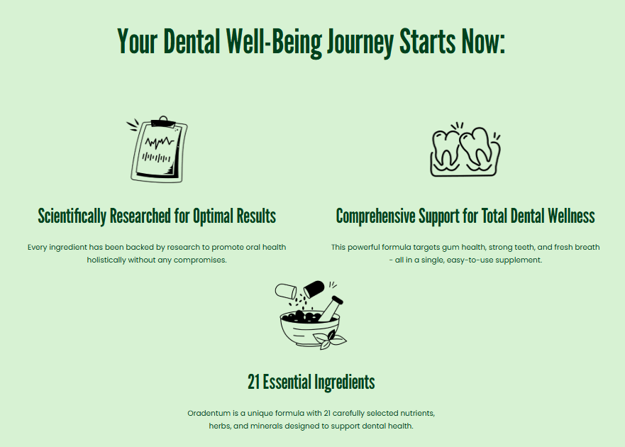 Oradentum benefits